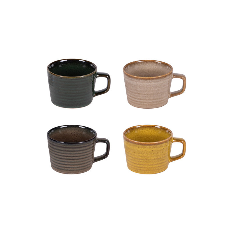 Coffret 4 tasses en porcelaine 20 cl Kili Table Passion