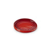 Repose-cuillère ovale en grès de 16 cm cerise Le Creuset