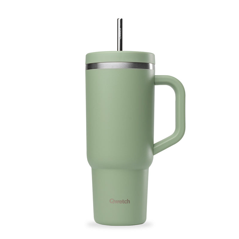 Travel cup isotherme en inox 900ml tilleul Qwetch