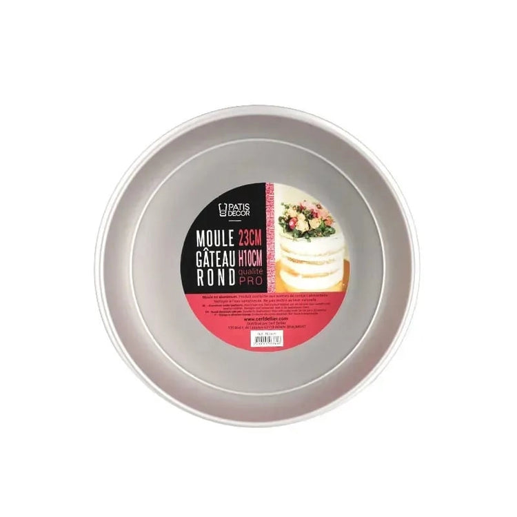 Moule en alu rond hauteur 10,2 cm diamètre 23 cm Patisdecor