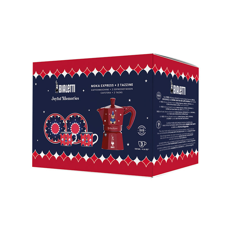 Cafetière 2 tasses et soucoupes 1,12kg rouge Bialetti