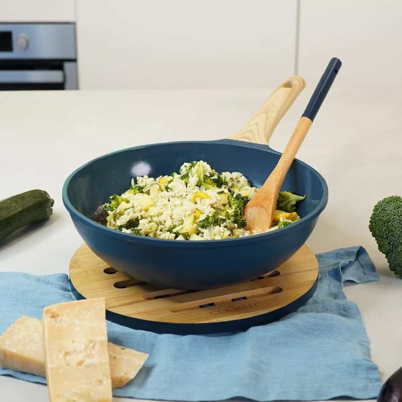 Wok 28cm antiadhésif Gris