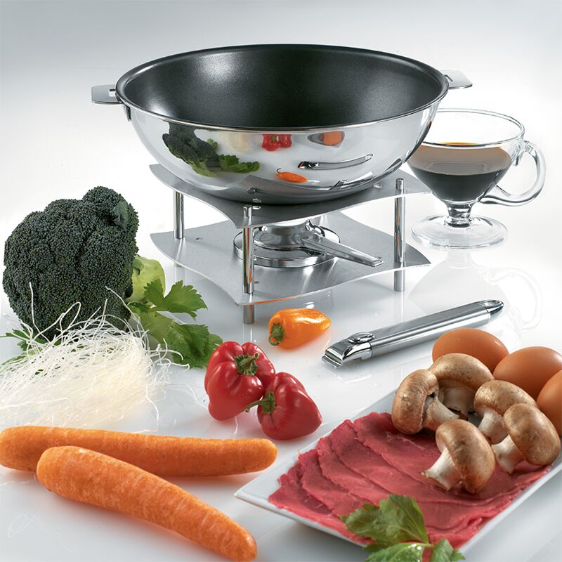 Wok en inox 24 cm Casteline Cristel