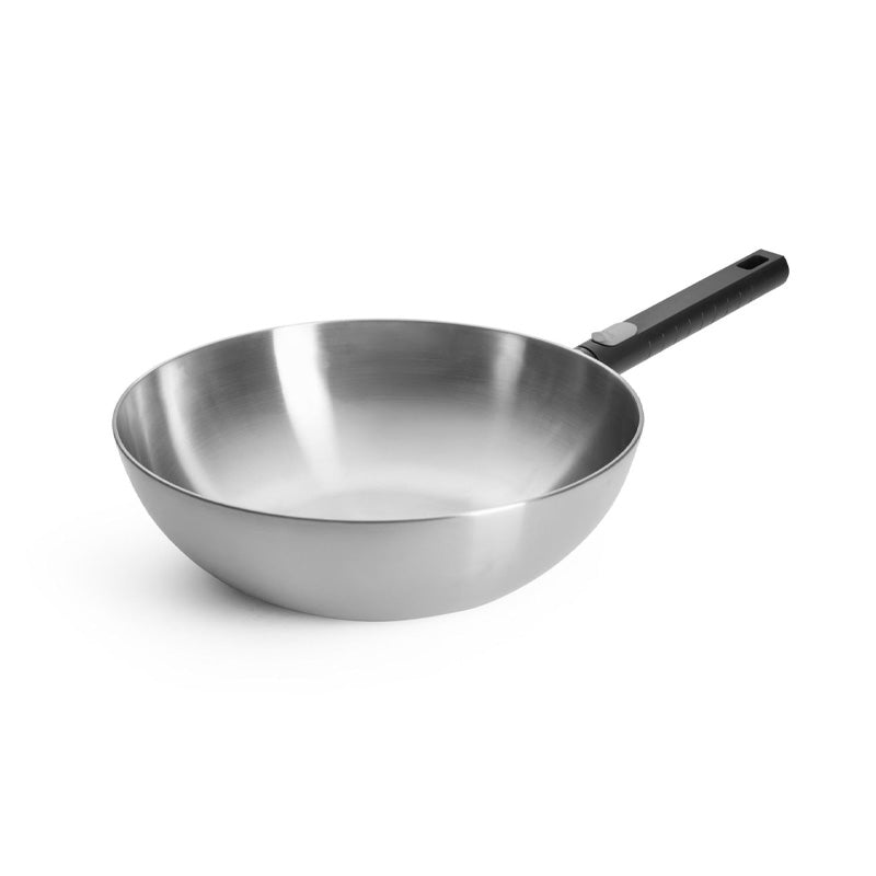 Wok inox manche amovible 30cm Logic Woll