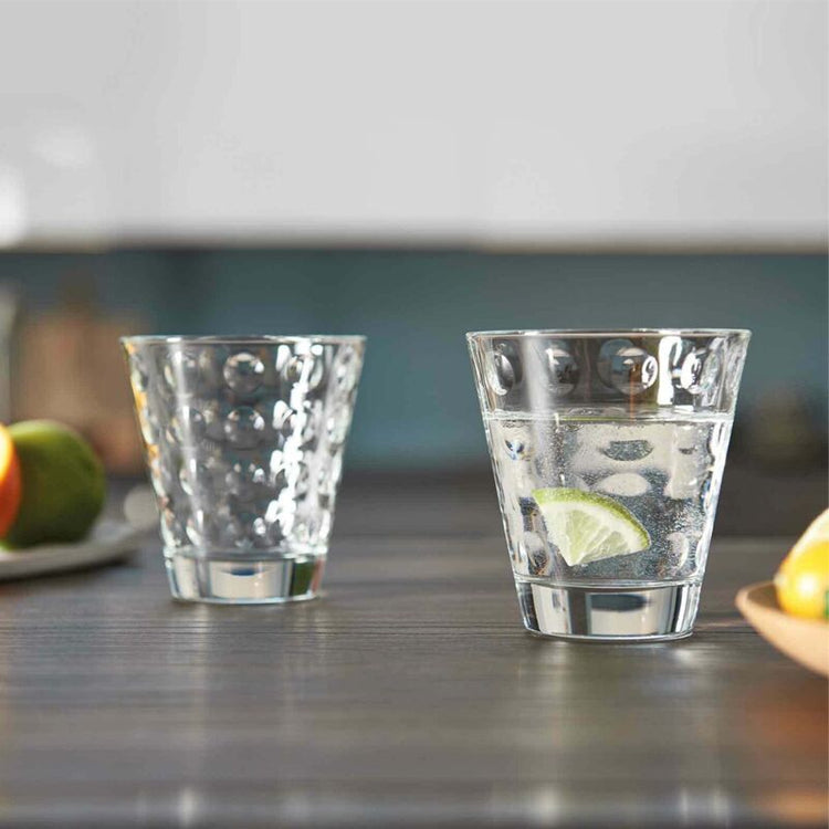 Coffret 6 verres Relief intérieur 215 ml Transparent Optic Leonardo