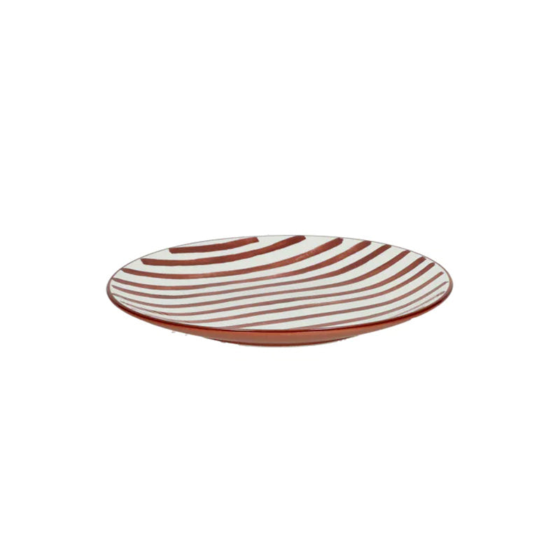 4 assiettes à dessert en porcelaine 20,3 cm rouille Mykonos Pomax