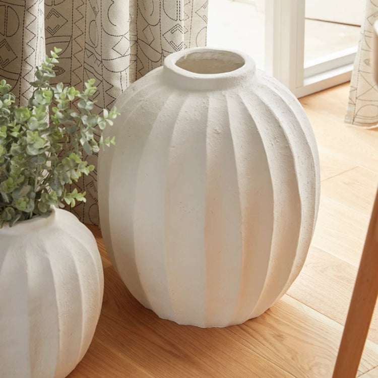 Vase boule en céramique blanc de 44,5 cm Amia Atmosphera
