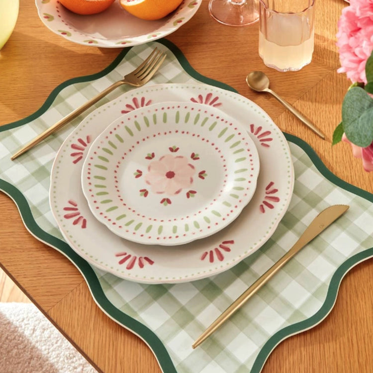 Assiette à dessert en porcelaine de 19,5 cm Fleur De Rose Atmosphera