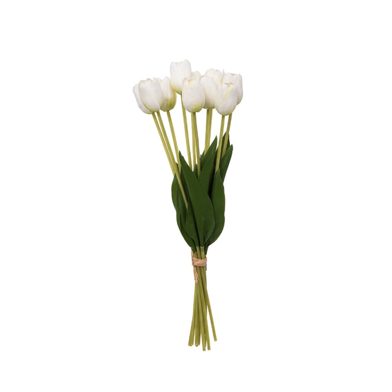Bouquet de fausses tulipes blanches de 48cm Atmosphera
