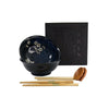 Coffret à ramen de 6 pièces en porcelaine et bois Sakura Cobalt Bleu Tokyo Design