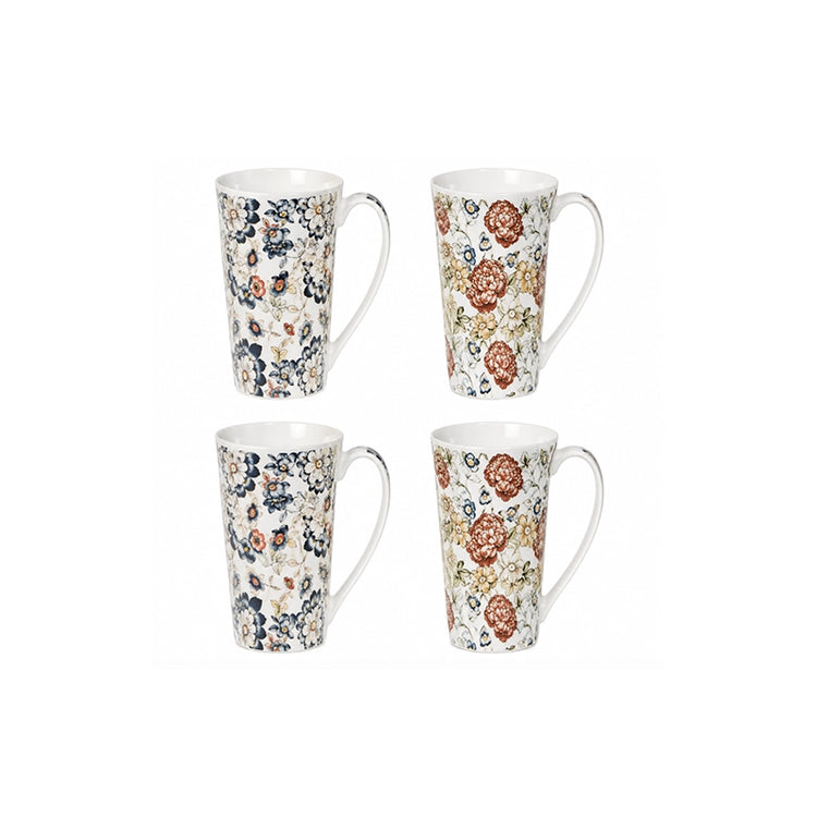 Coffret de 4 mugs en porcelaine de 35 cl Ornella Table Passion