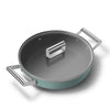 Sauteuse 28 cm avec couvercle Vert Émeraude Mat Années 50 Smeg