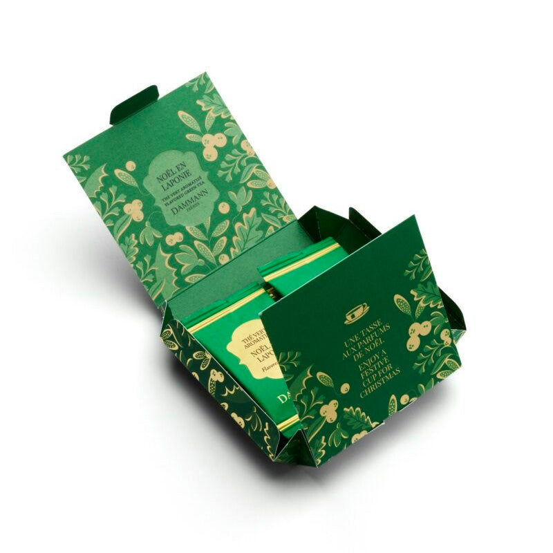 Pochette de 6 sachets de thé vert Noel en Laponie Dammann