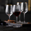 Boite de 4 verres de vin en verre de 40cl Palermo Gold Lyngby
