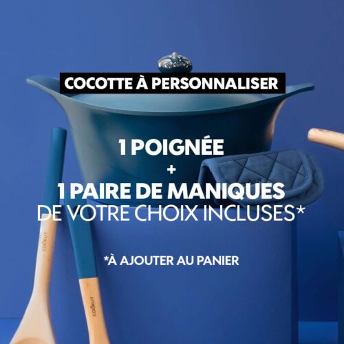 Cocotte personnalisable 28cm Bleue