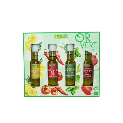 Coffret 4 huiles d'olive Bio