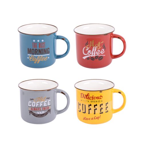 Coffret 4 mugs Vintage