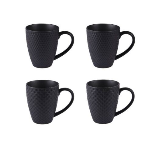 Coffret 4 mugs BLACK MAT 35cl