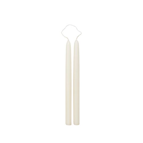 Lot de 2 bougies bâtons hugo ivoire h30cm