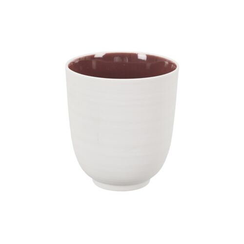 Mug porcelaine rouge & blanc 35cl