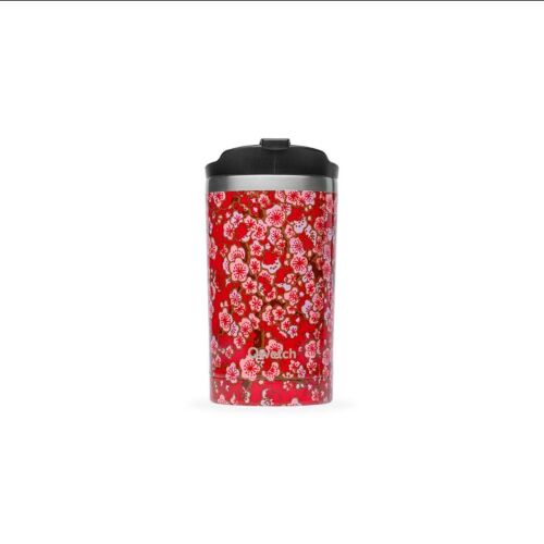 Travel mug isotherme fleurs rouge 3